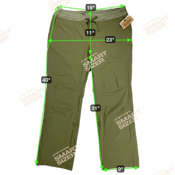 Duluth Trading Co. Armachillo Cooling Boot Cut Roll Leg Pants Green Size 18 - Picture 4 of 16